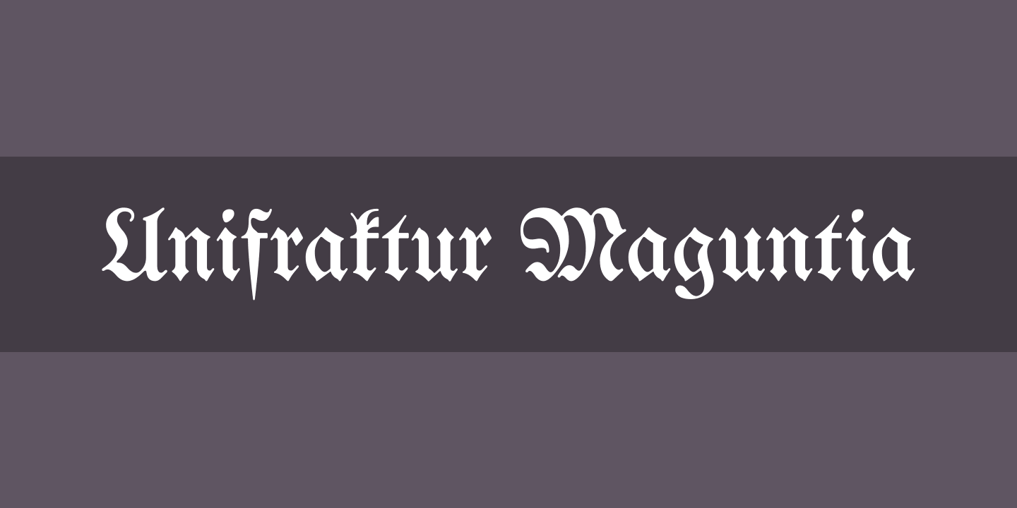 Beispiel einer Unifraktur Maguntia 18-Schriftart